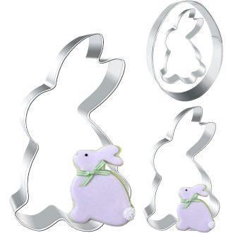   Winwild set rezača za kekse Uskrsni zeko, 4 komada, nehrđajući čelik, 12,5 cm