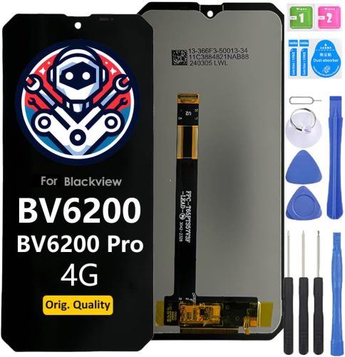 iYAiYO Blackview BV6200 Előre Összeszerelt LCD Érintőképernyő - Eredeti Kijelző Csere Szerszámkészlettel Mobiltelefon Javításhoz