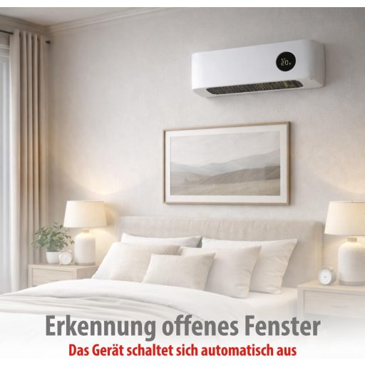 Alpina 2000W Kerámia Fali Fűtőtest Digitális Termosztáttal és Időzítővel