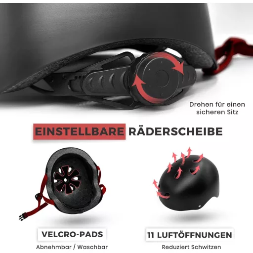 Cyklistická prilba LeapBeast, veľkosť M, odvetraná, ľahká, bezpečná, na skateboard, BMX, kolobežku, pre deti aj dospelých
