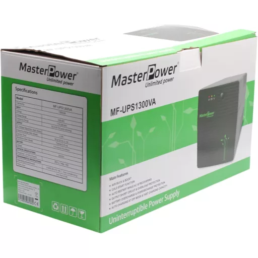 Master U-Power 1300VA szünetmentes tápegység 720W, 4 Schuko aljzat