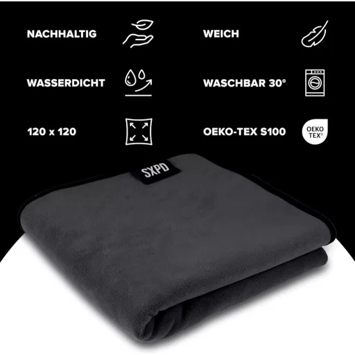 SXPD Protecție Saltea Impermeabilă din Fleece Polar, 200x200cm, Lavabilă