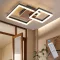 SEATAIN Lampă LED de Plafon din Lemn - Design Geometric Negru, 40 cm, Cu Telecomandă, Reglare Intensitate Luminoasă, Temperatură Culoare 3000-6000K, Mod Noapte