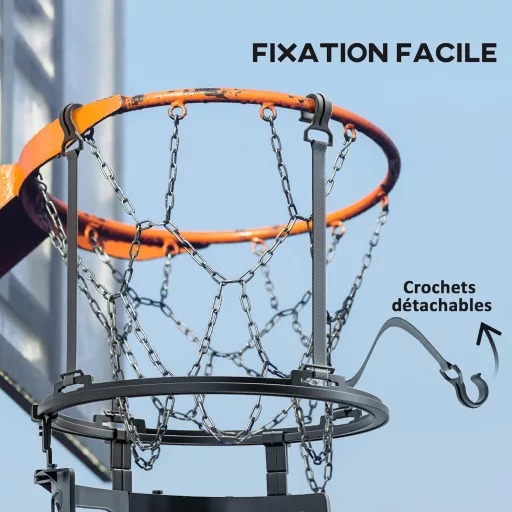 SPORTNOW Kosárlabda Visszadobó Rendszer 360° Forgatható Állítható Magasság Fekete - Black, Polypropylene (PP)