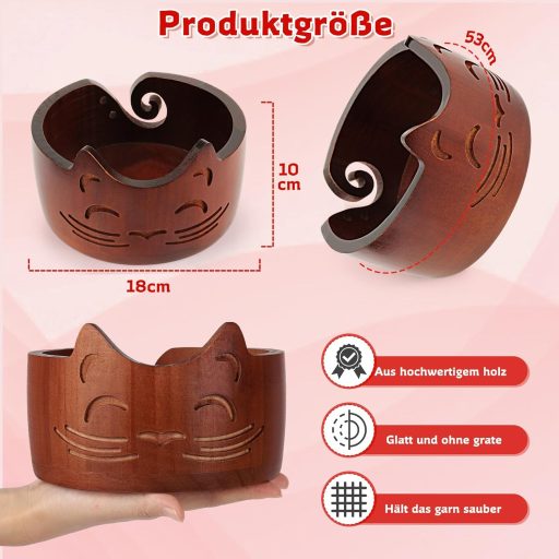 Coopay Fa Fonalcsipke 17x10cm Dió Szín Kötéshez Horgoláshoz