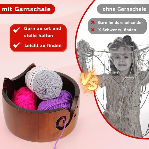 Coopay Fa Fonalcsipke 17x10cm Dió Szín Kötéshez Horgoláshoz