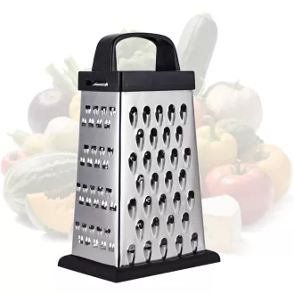   YC Kitchen 4 oldalas rozsdamentes acél reszelő, zöldség szeletelő és reszegető