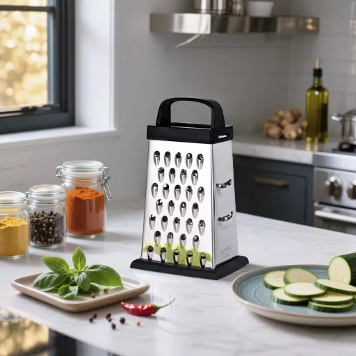 YC Kitchen 4 oldalas rozsdamentes acél reszelő, zöldség szeletelő és reszegető