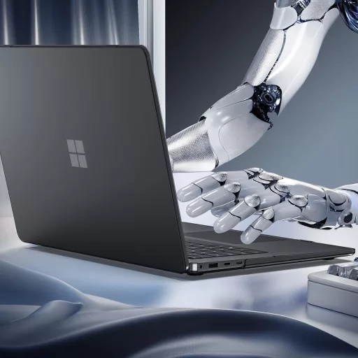 Husă rigidă subțire ProCase neagră pentru Microsoft Surface Laptop 7 13.8" - carcasă de protecție 2024