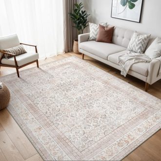   BEIMO Boho Szőnyeg Nappali Hálószoba Vintage Mosható Rövid Szálú Csúszásmentes 140x200cm
