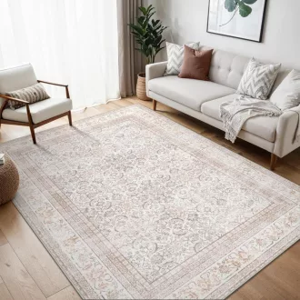   BEIMO Boho Szőnyeg Nappali Hálószoba Vintage Mosható Rövid Szálú Csúszásmentes 140x200cm
