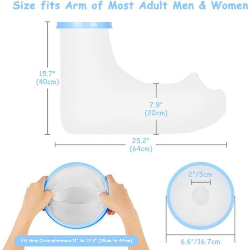 AOOWU Vízálló Gipszkötés Védelem Felnőtteknek, Újrahasználható Zuhanyzó Kézvédő