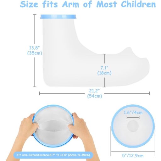 AOOWU Vízálló Gipszkötés Védelem Gyerekeknek, Újrahasználható Kézvédő Fürdőzéshez