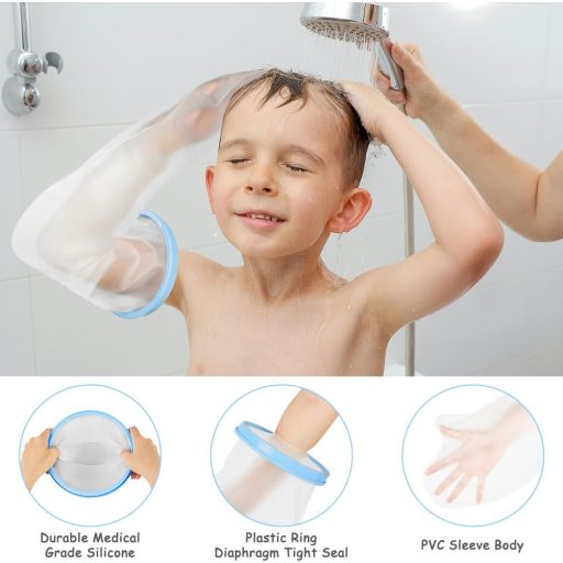 AOOWU Vízálló Gipszkötés Védelem Gyerekeknek, Újrahasználható Kézvédő Fürdőzéshez