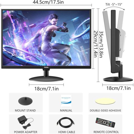 19" LED monitor Wstirhy, HDMI, VGA, USB, 1366x768, so vstavanými reproduktormi