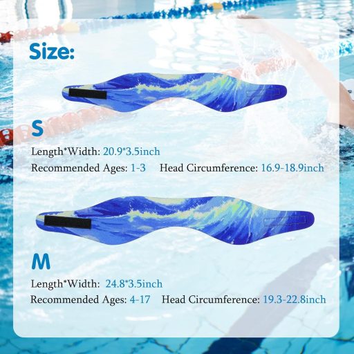 HeySplash Neoprénová plavecká čiapka pre deti s ochranou uší a zapínaním na suchý zips