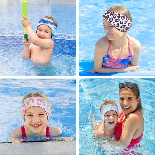HeySplash Neoprénová plavecká čiapka pre deti s ochranou uší a zapínaním na suchý zips