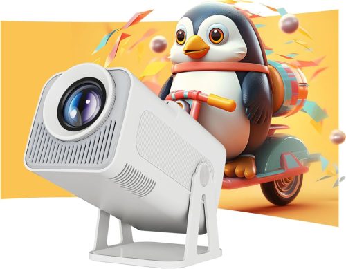 Alwtniet HY320 NTV Android 13 Mini Okos Projektor 4K - 320 ANSI Lumen, WiFi, Bluetooth 5.2, ChatGPT Hangasszisztens, Hordozható Házimozi