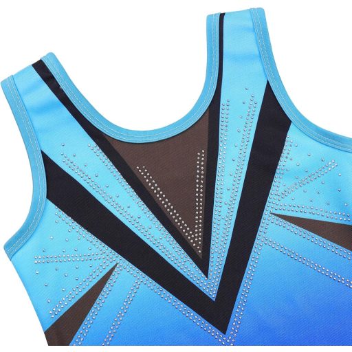 ZNYUNE Fetiță Tricou Gimnastică Fără Mâneci și cu Mânecă Lungă