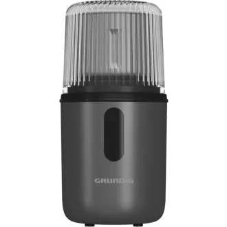  Kompaktný mlynček na kávu Grundig CM 7460 s čepeľou z nehrdzavejúcej ocele, 180 W, ovládanie jednou rukou, sivá/čierna