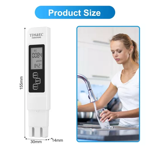 NEUTYPECHIC 3 az 1-ben TDS mérő ivóvízhez EC és hőmérséklet teszttel