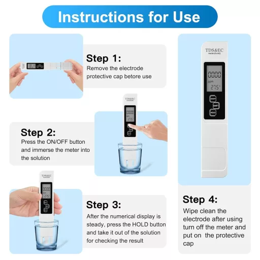 NEUTYPECHIC 3 az 1-ben TDS mérő ivóvízhez EC és hőmérséklet teszttel