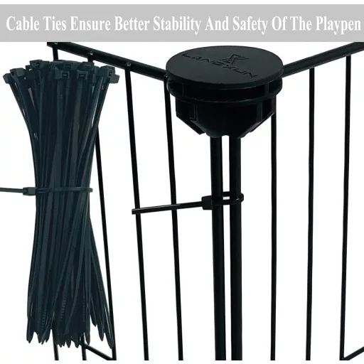 PILIN Kisállat Kifutó Kapuval - 12 Részes Hörcsög, Nyúl, Tengerimalac Ketrec Kivehető Vízálló Alappal, 43x32 cm, Bel- és Kültéri Használatra