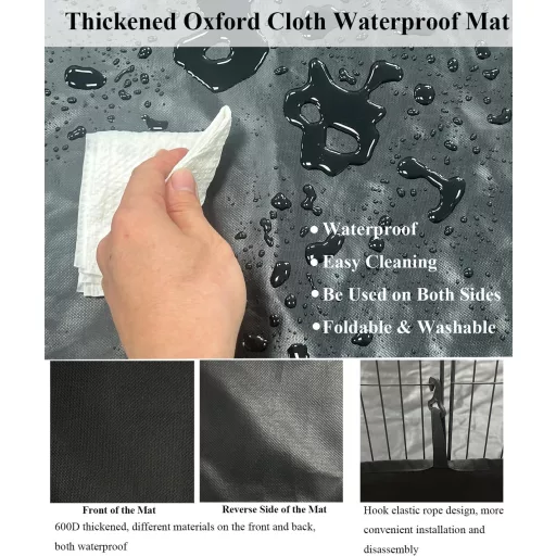 Țarc pentru animale mici PILIN cu poartă - 12 piese, cușcă pentru hamsteri, iepuri, cobai cu bază detașabilă impermeabilă, 43x32 cm, pentru utilizare în interior și exterior