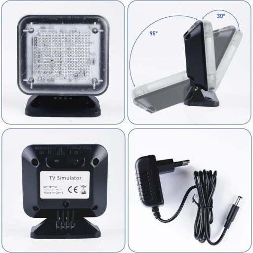 Asfrode TV Szimulátor 12 LED Dummy Tévé Rablás Elleni Védelem Időzítővel