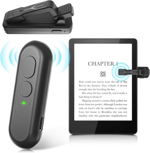 PUPINGPIG RF Távirányítós Lapozó Kindle, Kobo, Paperwhite E-olvasókhoz és Tabletekhez - Univerzális Oldalpörgető Fekete Olvasássegítő
