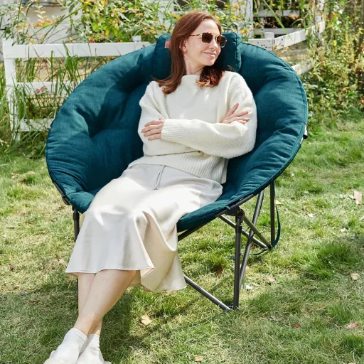 EVER ADVANCED Luxury Moonchair XXL Camping Chair 150 kg Zöld