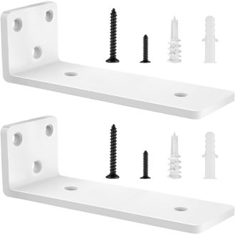   YFCVIP 2db Polckonzol 20cm Fehér Erős L-Konzol 75kg Terhelhetőség
