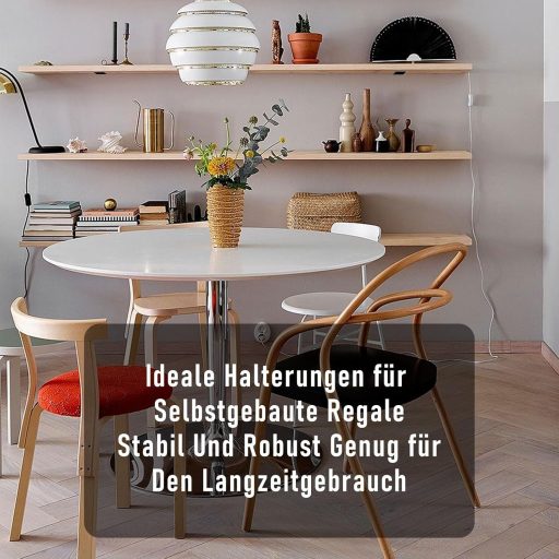 YFCVIP 25 cm Polc Tartó Konzol 2 db Fehér, 75 kg Terhelhetőség, Erős L Konzol Csavarokkal