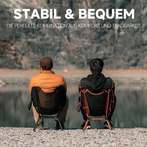 Scaun de camping pliabil Flycoop, capacitate 180 kg, cu husă de transport