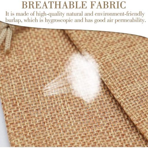 ZEIYKUJQ 30 db Juta Ajándéktáska 10x14 cm Húzózsinórral, Újrahasználható Zsákok Esküvőhöz Ékszertartó
