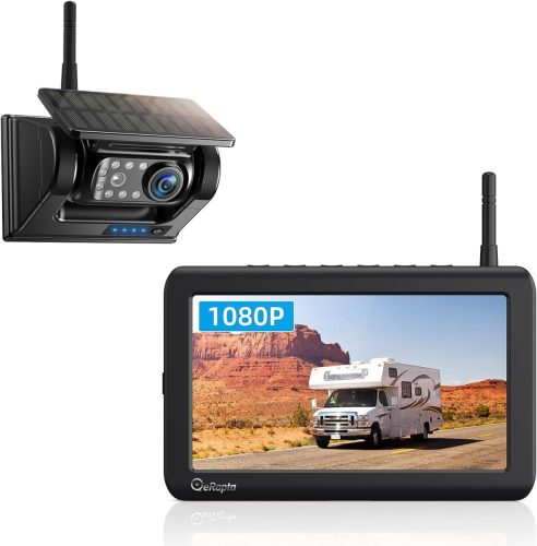 eRapta Mágneses Vezeték Nélküli Tolatókamera 7" IPS Monitorral - 1080P Felbontás, 2 Perces Telepítés, 9600 mAh Akkumulátor, 150° Látószög, U