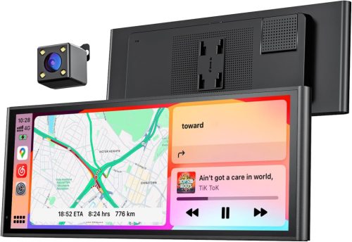 Krunia 9,26" Display Portabil Wireless CarPlay - Suport Apple CarPlay & Android Auto, Cameră de Marșarier, Actualizare OTA, Navigație GPS