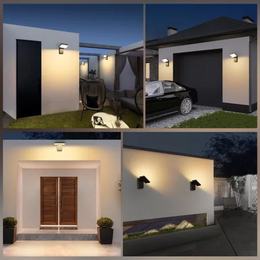 Kingwen 40W LED kültéri fali lámpa 3000K meleg fehér IP65 vízálló 180° összecsukható