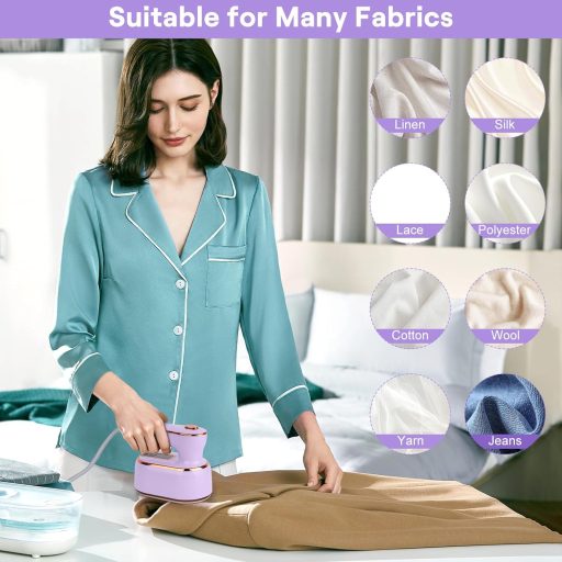 NVIYAM 1000W Utazó Gőzvasaló LED Kijelzővel, 100ml Tartály, 20mp Gyors Felmelegítés