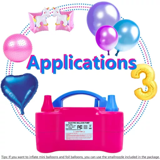 YEPVIE Elektromos Légpumpa Ballonpumpához Gyors Felfújáshoz