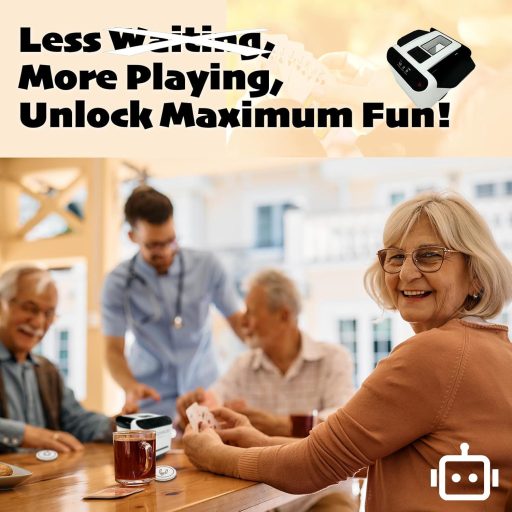 ZechnoX Automata Kártyakeverő 8 Távirányítóval, 360° Forgás, Csendes, Tölthető, 12 Játékosig