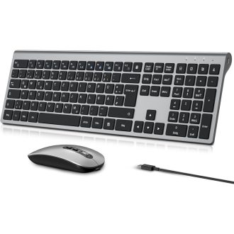   RaceGT Wireless Billentyűzet és Egér Szett, Ergonomikus, Újratölthető, 2.4 GHz, QWERTZ