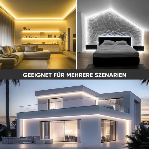 Shine Decor COB LED szalag 2m, 220V vízálló, meleg fehér, konyhai és kertészeti világítás