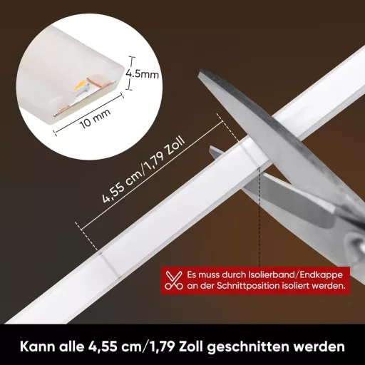 Bandă LED COB Shine Decor 2m, 220V, impermeabilă, alb cald, iluminat pentru bucătărie și grădină.