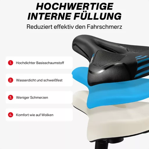 YOUNGDO Gel Sjedalo za Bicikl Ergonomsko Mekano Udobno Vodootporno