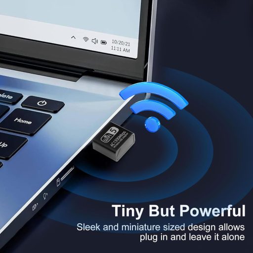 Aigital USB WiFi Adapter 1300Mbps Dual Band 2.4GHz/5.8GHz Vezeték Nélküli Hálózati Vevő PC/Laptop Windows 11/10/8/7/XP és Mac OS Kompatibili