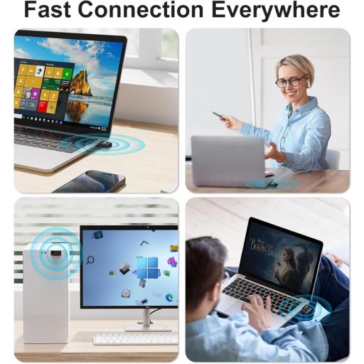 Aigital USB WiFi Adapter 1300Mbps Dual Band 2.4GHz/5.8GHz Vezeték Nélküli Hálózati Vevő PC/Laptop Windows 11/10/8/7/XP és Mac OS Kompatibili