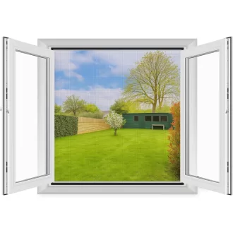   Plasă de insecte pentru fereastră MYCARBON 120x120 cm, tăiabilă, fără găurire, neagră