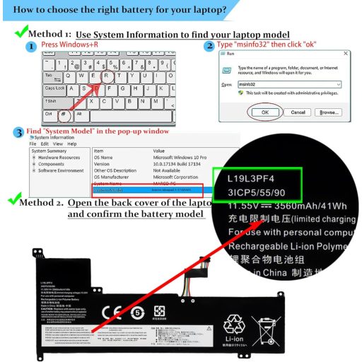 BLESYS L19L3PF4 L19C3PF6 Akkumulátor Lenovo IdeaPad 3-17 sorozathoz