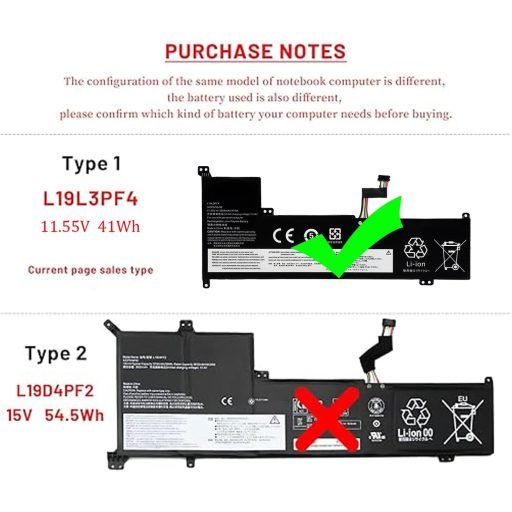BLESYS L19L3PF4 L19C3PF6 Akkumulátor Lenovo IdeaPad 3-17 sorozathoz